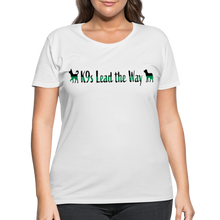 Load image into Gallery viewer, K9s Lead the Way - Military - Women’s Curvy T-Shirt - white