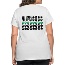 Load image into Gallery viewer, K9s Lead the Way - Military - Women’s Curvy T-Shirt - white