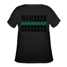 Load image into Gallery viewer, K9s Lead the Way - Military - Women’s Curvy T-Shirt - black