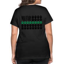 Load image into Gallery viewer, K9s Lead the Way - Military - Women’s Curvy T-Shirt - black