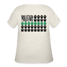 Load image into Gallery viewer, K9s Lead the Way - Military - Women’s Curvy T-Shirt - heather oatmeal