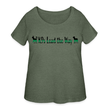 Load image into Gallery viewer, K9s Lead the Way - Military - Women’s Curvy T-Shirt - heather military green