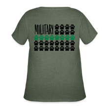 Load image into Gallery viewer, K9s Lead the Way - Military - Women’s Curvy T-Shirt - heather military green