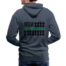 Load image into Gallery viewer, K9s Lead the Way - Military - Men’s Premium Hoodie - heather denim