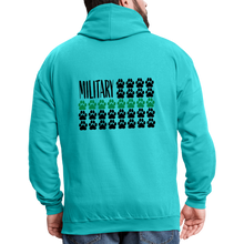 Load image into Gallery viewer, K9s Lead the Way - Military - Contrast Hoodie - scuba blue/asphalt