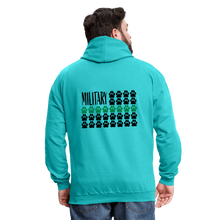 Load image into Gallery viewer, K9s Lead the Way - Military - Contrast Hoodie - scuba blue/asphalt