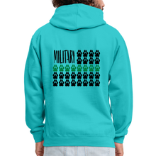 Load image into Gallery viewer, K9s Lead the Way - Military - Contrast Hoodie - scuba blue/asphalt