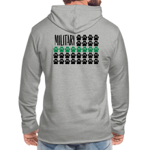 Load image into Gallery viewer, K9s Lead the Way - Military - Unisex Lightweight Terry Hoodie - heather gray