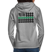 Load image into Gallery viewer, K9s Lead the Way - Military - Unisex Lightweight Terry Hoodie - heather gray