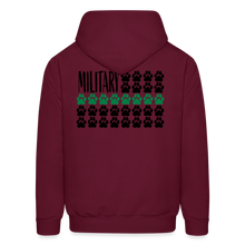 Load image into Gallery viewer, K9s Lead the Way - Military - Men's Hoodie - burgundy
