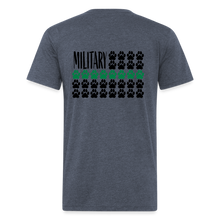 Load image into Gallery viewer, K9s Lead the Way - Military - Fitted Cotton/Poly T-Shirt by Next Level - heather navy