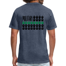 Load image into Gallery viewer, K9s Lead the Way - Military - Fitted Cotton/Poly T-Shirt by Next Level - heather navy