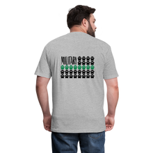 Load image into Gallery viewer, K9s Lead the Way - Military - Fitted Cotton/Poly T-Shirt by Next Level - heather gray