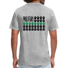 Load image into Gallery viewer, K9s Lead the Way - Military - Fitted Cotton/Poly T-Shirt by Next Level - heather gray