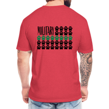 Load image into Gallery viewer, K9s Lead the Way - Military - Fitted Cotton/Poly T-Shirt by Next Level - heather red
