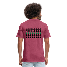 Load image into Gallery viewer, K9s Lead the Way - Military - Fitted Cotton/Poly T-Shirt by Next Level - heather burgundy