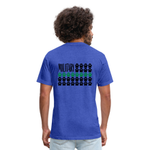 Load image into Gallery viewer, K9s Lead the Way - Military - Fitted Cotton/Poly T-Shirt by Next Level - heather royal