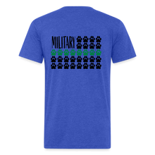 Load image into Gallery viewer, K9s Lead the Way - Military - Fitted Cotton/Poly T-Shirt by Next Level - heather royal