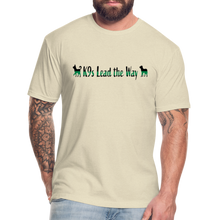 Load image into Gallery viewer, K9s Lead the Way - Military - Fitted Cotton/Poly T-Shirt by Next Level - heather cream