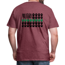 Load image into Gallery viewer, K9s Lead the Way - Military - Men's Premium T-Shirt - heather burgundy