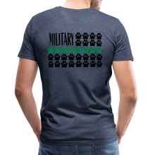 Load image into Gallery viewer, K9s Lead the Way - Military - Men's Premium T-Shirt - heather blue