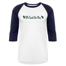 Load image into Gallery viewer, K9s Lead the Way - Military - Baseball T-Shirt - white/navy