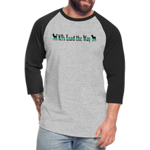 Load image into Gallery viewer, K9s Lead the Way - Military - Baseball T-Shirt - heather gray/black