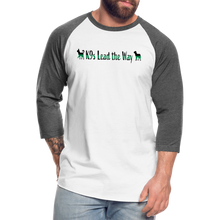 Load image into Gallery viewer, K9s Lead the Way - Military - Baseball T-Shirt - white/charcoal