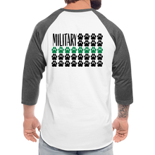 Load image into Gallery viewer, K9s Lead the Way - Military - Baseball T-Shirt - white/charcoal