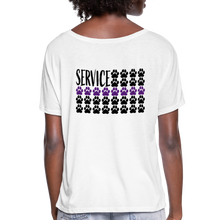 Load image into Gallery viewer, K9s Lead the Way - Service - Women’s Flowy T-Shirt - white