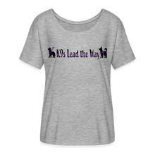 Load image into Gallery viewer, K9s Lead the Way - Service - Women’s Flowy T-Shirt - heather grey