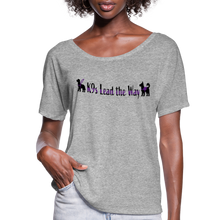 Load image into Gallery viewer, K9s Lead the Way - Service - Women’s Flowy T-Shirt - heather grey