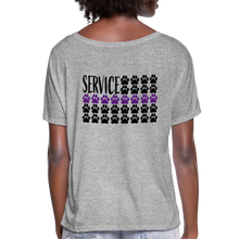 Load image into Gallery viewer, K9s Lead the Way - Service - Women’s Flowy T-Shirt - heather grey