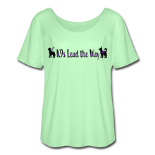 Load image into Gallery viewer, K9s Lead the Way - Service - Women’s Flowy T-Shirt - mint green