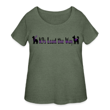 Load image into Gallery viewer, K9s Lead the Way - Service - Women’s Curvy T-Shirt - heather military green