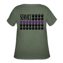 Load image into Gallery viewer, K9s Lead the Way - Service - Women’s Curvy T-Shirt - heather military green