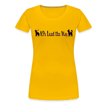 Load image into Gallery viewer, K9s Lead the Way - Service - Women’s Premium T-Shirt - sun yellow