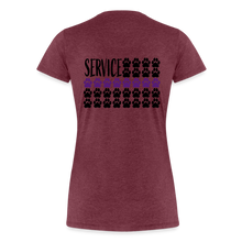 Load image into Gallery viewer, K9s Lead the Way - Service - Women’s Premium T-Shirt - heather burgundy