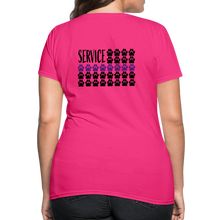 Load image into Gallery viewer, K9s Lead the Way - Service - Women's T-Shirt - fuchsia