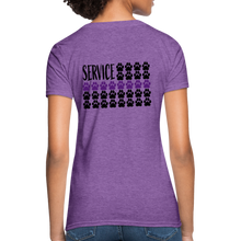 Load image into Gallery viewer, K9s Lead the Way - Service - Women's T-Shirt - purple heather