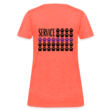 Load image into Gallery viewer, K9s Lead the Way - Service - Women's T-Shirt - heather coral