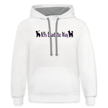 Load image into Gallery viewer, K9s Lead the Way - Service - Contrast Hoodie - white/gray