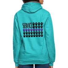 Load image into Gallery viewer, K9s Lead the Way - Service - Contrast Hoodie - scuba blue/asphalt
