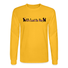 Load image into Gallery viewer, K9s Lead the Way - Service - Men's Long Sleeve T-Shirt - gold