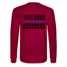 Load image into Gallery viewer, K9s Lead the Way - Service - Men's Long Sleeve T-Shirt - dark red