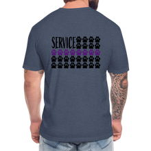 Load image into Gallery viewer, K9s Lead the Way - Service - Fitted Cotton/Poly T-Shirt by Next Level - heather navy