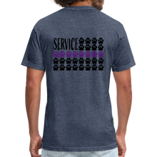 Load image into Gallery viewer, K9s Lead the Way - Service - Fitted Cotton/Poly T-Shirt by Next Level - heather navy