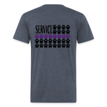 Load image into Gallery viewer, K9s Lead the Way - Service - Fitted Cotton/Poly T-Shirt by Next Level - heather navy