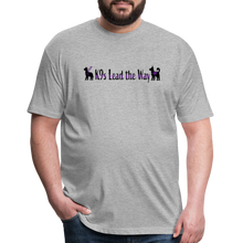 Load image into Gallery viewer, K9s Lead the Way - Service - Fitted Cotton/Poly T-Shirt by Next Level - heather gray