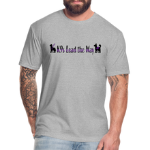 Load image into Gallery viewer, K9s Lead the Way - Service - Fitted Cotton/Poly T-Shirt by Next Level - heather gray
